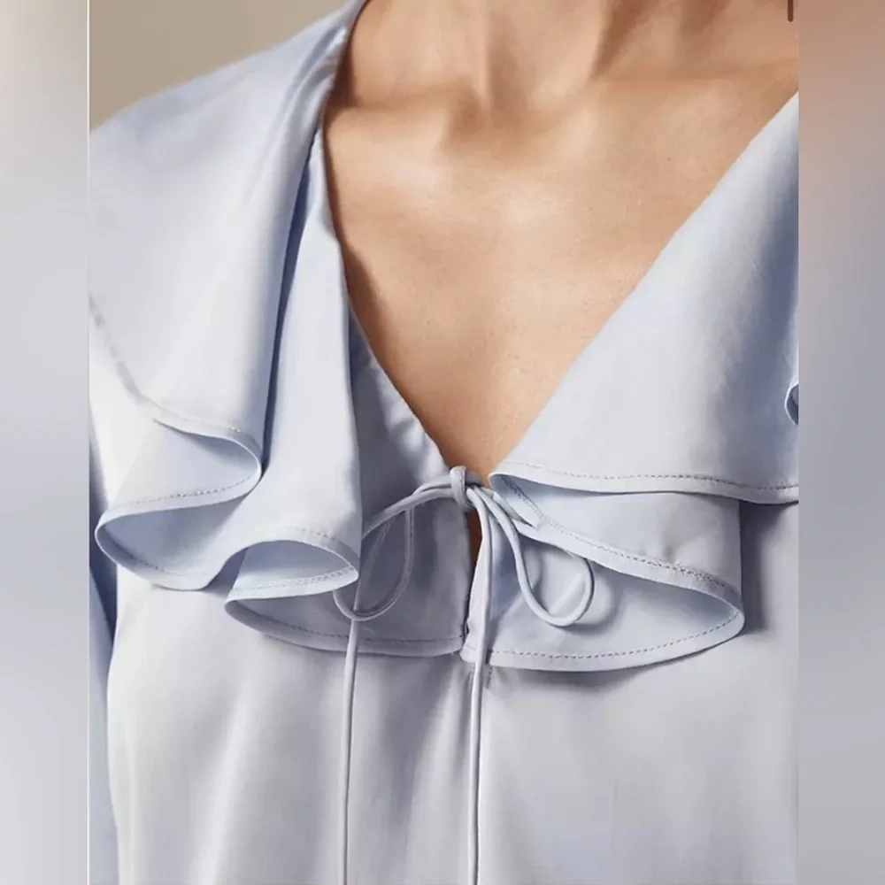 J. Crew Women’s Goldie Top In Satin CD054 Size Small In Black NWT